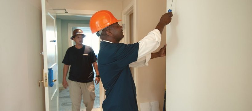 Professional painting crew at work